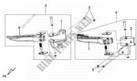 RECHTS LINKER VOETSTEUNEN voor SYM MIO 50 (HU05WD-S) (L1-L4) 2012