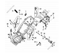 CHASSIS voor SYM EURO MX 125 (HF12W1-6) (METRO EUROPE 125 DUAL DISK) 2003