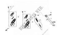 ZIJSTAND   STAPBALK RECHTS LINKS voor SYM GTS 125I (LN12W6-FR) (L4) 2014