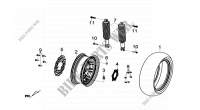 ACHTERWIEL   ACHTER SCHOK voor SYM GTS 125I ABS (LN12W5-EU) (L4) 2014