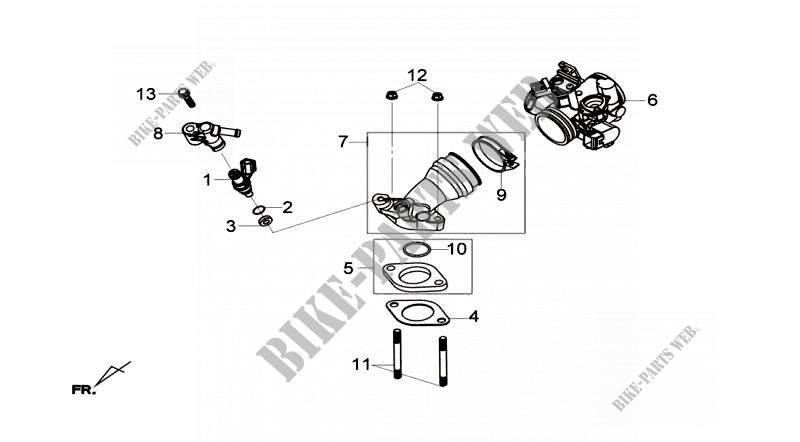 INLAATLEIDING voor SYM GTS 125I ABS (LN12W5-EU) (L4) 2014