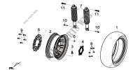 ACHTERWIEL   ACHTER SCHOK voor SYM GTS 125I ABS-SNS  (LN12WD-EU) (E4) (L7) 2017