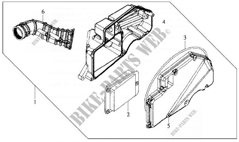 AIR FILTER voor SYM HD 125 (LH12W-6) (DRUM BRAKE) (K3-K6) 2003