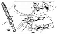 ACHTERLICHT   ACHTER SCHOKBREKER voor SYM GTS 300I ABS (LN30W7H-FR) (L5) 2015
