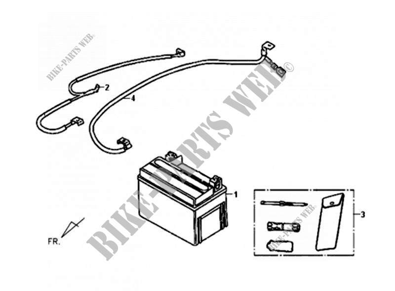BATTERY   TOOL BOX voor SYM FIDDLE II 50 (25 KMH) (AF05W1-6) (K9-L2) 2010