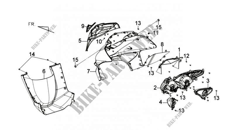 FRONT COVER ASSY voor SYM JOYRIDE 125 (LF12W-6) 2010