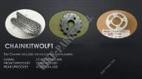 KETTING KIT voor SYM WOLF CARBURATED 125 (PU12E1-6) (L1-L6) 2011