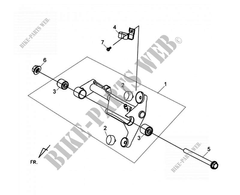 MOTOR HANGER LINK voor SYM HD2 200EFI (LC18W1-6) (L1-L4) 2013
