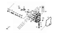 ACHTER CRANK CASE COVER COMP. voor SYM GTS 300I ABS (LN30W8-EU) (L4) 2014