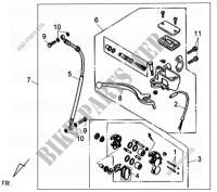 VOOR HOOFDCILINDER voor SYM GTS 125I ABS-SNS  (LN12WD-EU) (E4) (L7) 2017