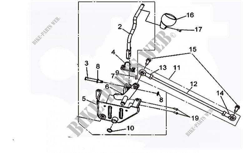 SPEED LEVER voor SYM QUADRAIDER 600 DELUXE (UA60A1-6 - UA60A1-F) (K8) 2008