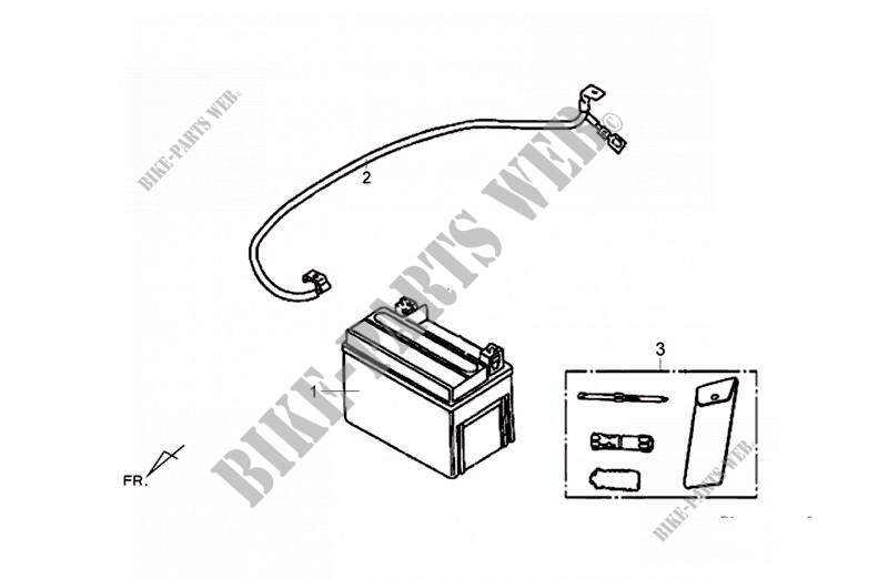 BATTERY   TOOL BOX voor SYM FIDDLE III 50 (45 KMH) (XA05W2-EU) (L4-L6) 2015